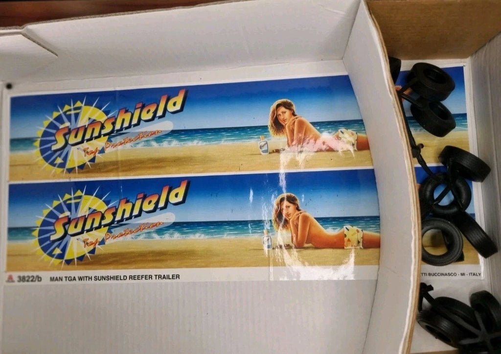 2004 Rare Italeri MAN Tga XL Sunshield Reefer Trailer 1/24 Scale Model Kit Truck