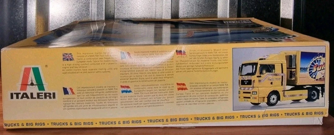 2004 Rare Italeri MAN Tga XL Sunshield Reefer Trailer 1/24 Scale Model Kit Truck